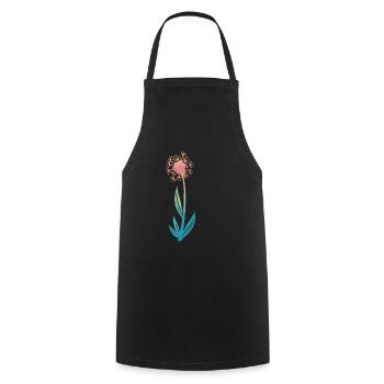 Blume Natur Botanik - Kochschürze - Schwarz - Vorne - AI Model Male 185 dark (185cm)