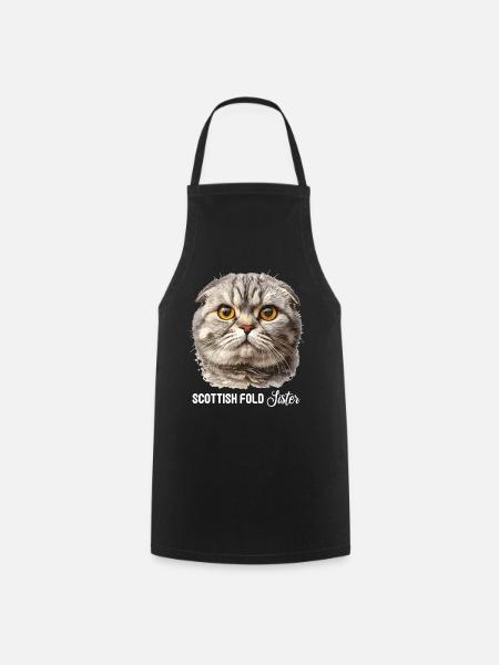 Scottish Fold Kätzchen Scottish Fold Katze - Kochschürze - Schwarz