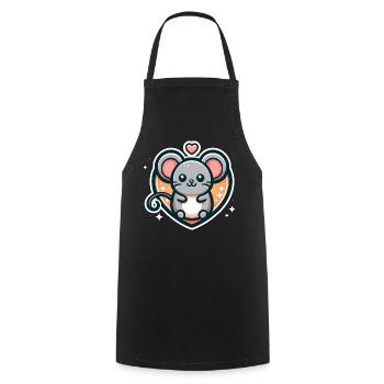 Favorite mouse - Cooking Apron - black - Front - AI Model Male 185 dark (185cm)