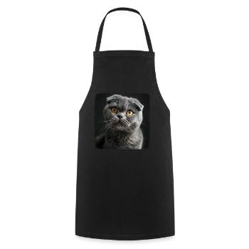 Scottish Fold Kätzchen Scottish Fold Katze - Kochschürze - Schwarz - Vorne - AI Model Male 185 dark (185cm)