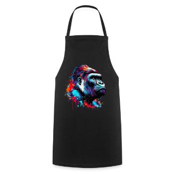 Gorille - Tablier de cuisine - noir - Devant - AI Model Male 185 dark (185cm)