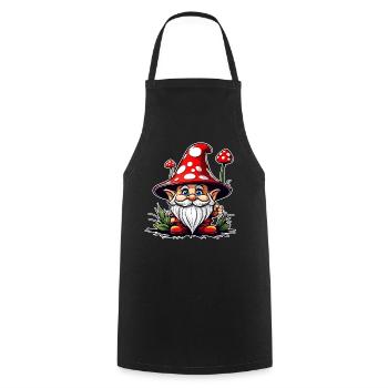 Mignon champignon lutin - Tablier de cuisine - noir - Devant - AI Model Male 185 dark (185cm)
