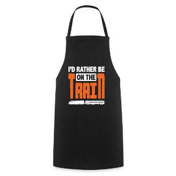 Train Trains Hobby Train Spotter Conduite de train - Tablier de cuisine - noir - Devant - AI Model Male 185 dark (185cm)