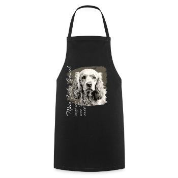 Englischer Cocker Spaniel lustiger Spruch - Kochschürze - Schwarz - Vorne - AI Model Male 185 dark (185cm)