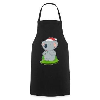 Koala Christmas Candy Cane - Cooking Apron - black - Front - AI Model Male 185 dark (185cm)