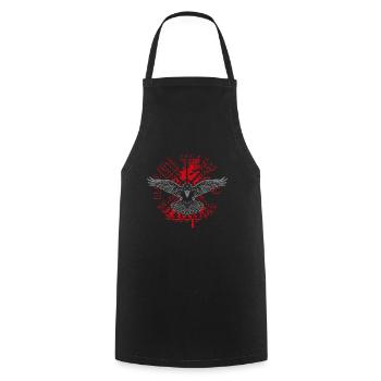 Wikinger Tshirt Viking Valhalla Walhalla Gott Odin - Kochschürze - Schwarz - Vorne - AI Model Male 185 dark (185cm)