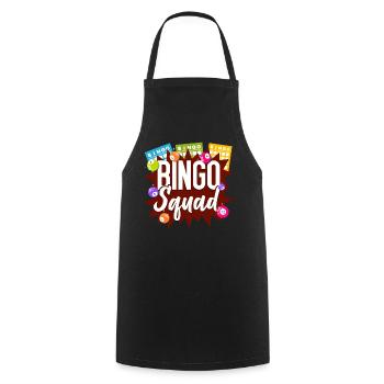 Joueur de bingo Bingo Squad - Tablier de cuisine - noir - Devant - AI Model Male 185 dark (185cm)