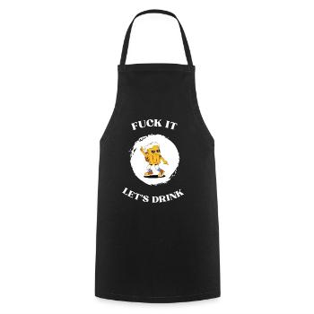 ça laisse boire - Tablier de cuisine - noir - Devant - AI Model Male 185 dark (185cm)