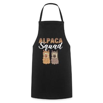 Alpaca Squad Viehzüchter - Kochschürze - Schwarz - Vorne - AI Model Male 185 dark (185cm)