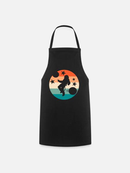 Retro-Astronaut Raumfahrer - Kochschürze - Schwarz