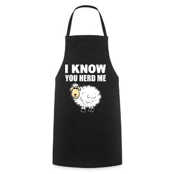 I Know You Herd Me Schafhirte - Kochschürze - Schwarz - Vorne - AI Model Male 185 dark (185cm)