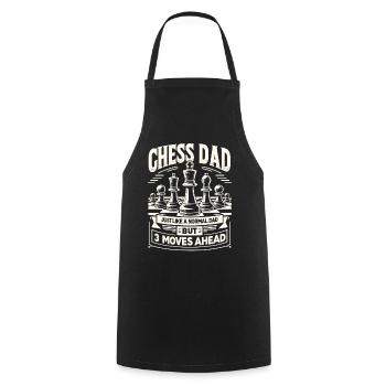 Schachspieler Schach Papa Vater Chess Dad - Kochschürze - Schwarz - Vorne - AI Model Male 185 dark (185cm)