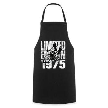 Édition limitée 1975 édition limitée anniversaire - Tablier de cuisine - noir - Devant - AI Model Male 185 dark (185cm)