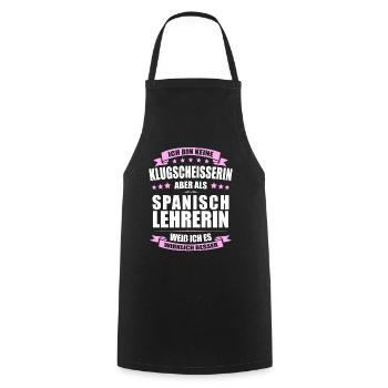 Spanischlehrerin Lehrerin Erinnerung Lehrer - Kochschürze - Schwarz - Vorne - AI Model Male 185 dark (185cm)