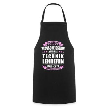 Techniklehrerin Lehrerin Erinnerung Lehrer - Kochschürze - Schwarz - Vorne - AI Model Male 185 dark (185cm)