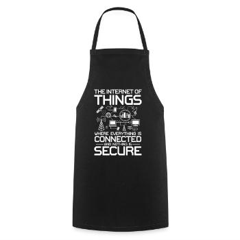 Internet of Things Connected Nothing Is Secure - Kochschürze - Schwarz - Vorne - AI Model Male 185 dark (185cm)