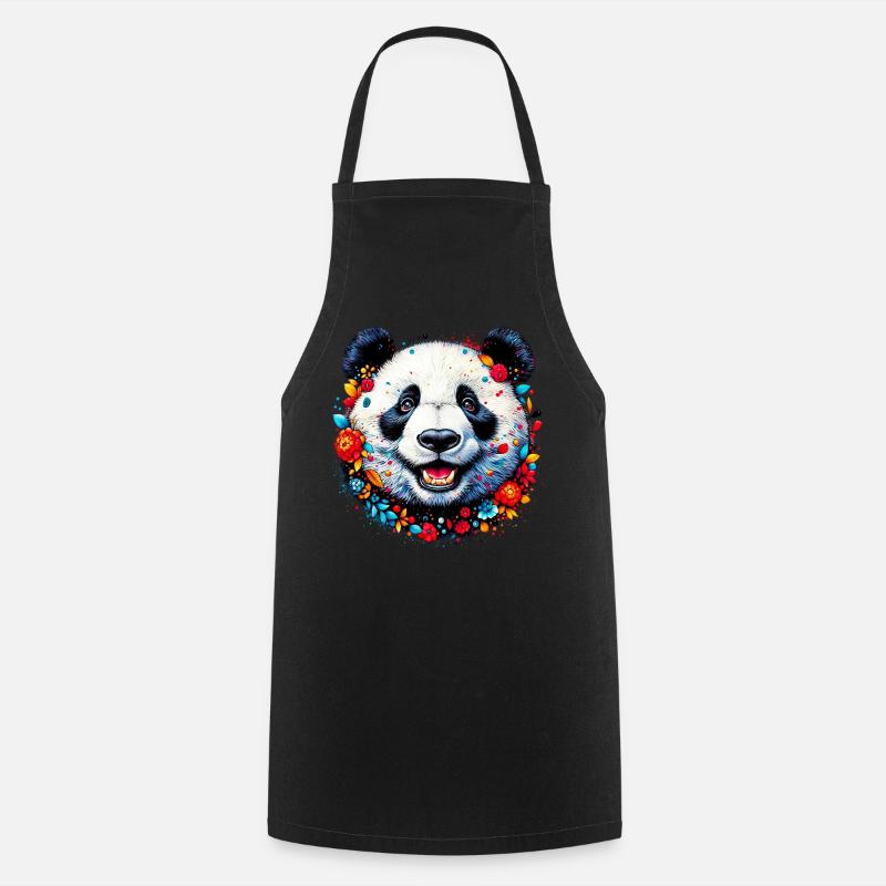 Panda - Kochschürze - Schwarz