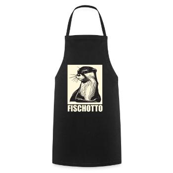 Otto Name, Fischotto Outfit zum Namenstag mit Name - Kochschürze - Schwarz - Vorne - AI Model Male 185 dark (185cm)
