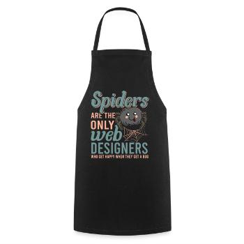 Tarantula Terrarium Amphibian Spider - Cooking Apron - black - Front - AI Model Male 185 dark (185cm)