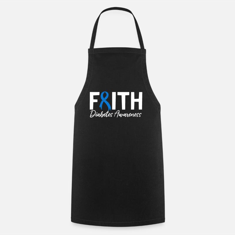 Funny Diabetic Useless Pancreas T1D Diabetes - Cooking Apron - black