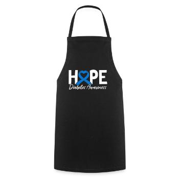 Funny Diabetic Type 1 Diabetes Awareness T1D - Cooking Apron - black - Front - AI Model Male 185 dark (185cm)
