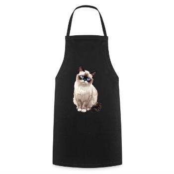 Chaton raquette Chat raquette - Tablier de cuisine - noir - Devant - AI Model Male 185 dark (185cm)