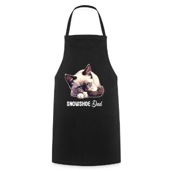 Chaton raquette Chat raquette - Tablier de cuisine - noir - Devant - AI Model Male 185 dark (185cm)