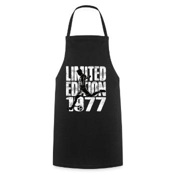 Limited Edition 1977 Limited Edition Football - Cooking Apron - black - Front - AI Model Male 185 dark (185cm)