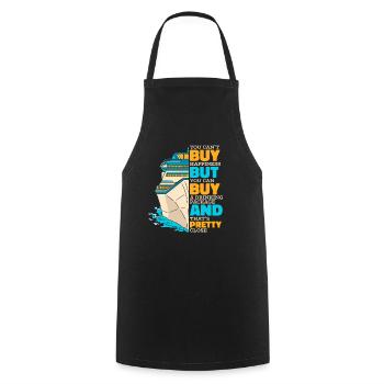 Ne peut pas acheter le bonheur mais boire une croisière - Tablier de cuisine - noir - Devant - AI Model Male 185 dark (185cm)