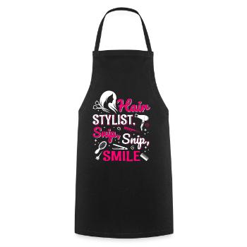 Coiffeur Coiffeur Coiffeur Coiffeur - Tablier de cuisine - noir - Devant - AI Model Male 185 dark (185cm)