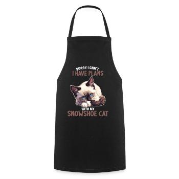 Chaton raquette Chat raquette - Tablier de cuisine - noir - Devant - AI Model Male 185 dark (185cm)