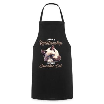Chaton raquette Chat raquette - Tablier de cuisine - noir - Devant - AI Model Male 185 dark (185cm)
