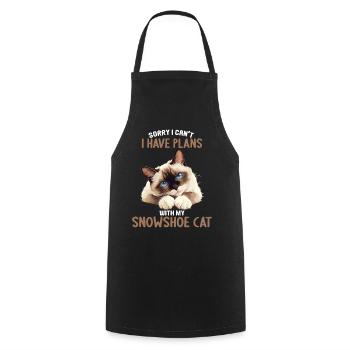 Chaton raquette Chat raquette - Tablier de cuisine - noir - Devant - AI Model Male 185 dark (185cm)