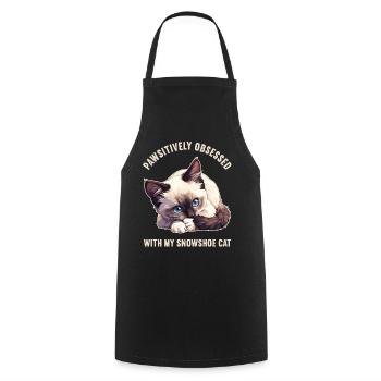 Chaton raquette Chat raquette - Tablier de cuisine - noir - Devant - AI Model Male 185 dark (185cm)