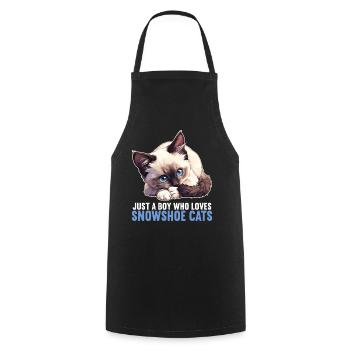 Chaton raquette Chat raquette - Tablier de cuisine - noir - Devant - AI Model Male 185 dark (185cm)