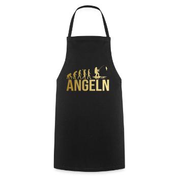 Evolution Angeln - Kochschürze - Schwarz - Vorne - AI Model Male 185 dark (185cm)