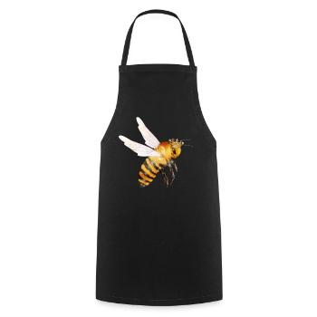 Flying queen bee hand drawn - Cooking Apron - black - Front - AI Model Male 185 dark (185cm)