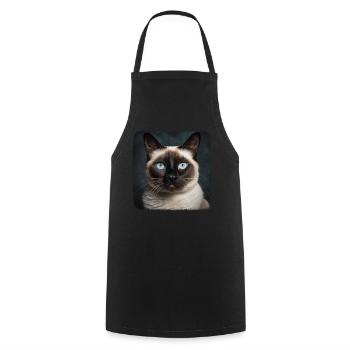 Chaton raquette Chat raquette - Tablier de cuisine - noir - Devant - AI Model Male 185 dark (185cm)