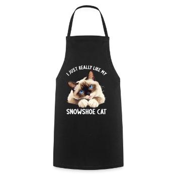 Chaton raquette Chat raquette - Tablier de cuisine - noir - Devant - AI Model Male 185 dark (185cm)