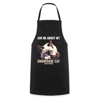 Chaton raquette Chat raquette - Tablier de cuisine - noir - Devant - AI Model Male 185 dark (185cm)