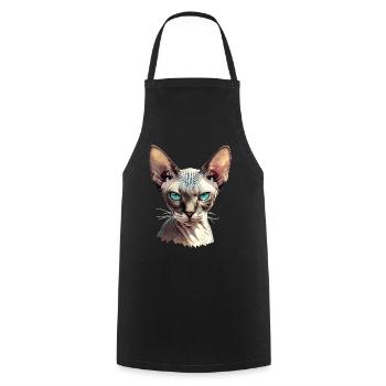 Sphynx Kitten Sphynx Cat - Cooking Apron - black - Front - AI Model Male 185 dark (185cm)