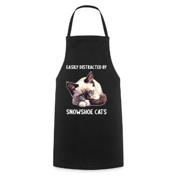 Chaton raquette Chat raquette - Tablier de cuisine - noir - Devant - AI Model Male 185 dark (185cm)