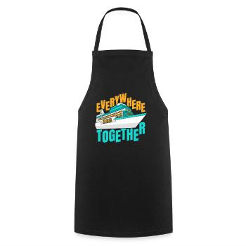 Everywhere Together Cruise Ship Passangers Cruise - Cooking Apron - black - Front - AI Model Male 185 dark (185cm)