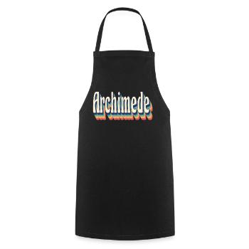 Vintage Retro Archimede T-Shirt Geschenk T-Shirt - Kochschürze - Schwarz - Vorne - AI Model Male 185 dark (185cm)