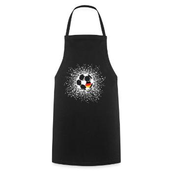 Fußball Deutschland Sonne Illustration Explosion - Kochschürze - Schwarz - Vorne - AI Model Male 185 dark (185cm)