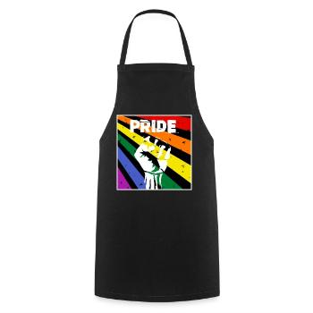 PRIDE - Cooking Apron - black - Front - AI Model Male 185 dark (185cm)