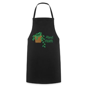 Plant mom - climbing plant - Cooking Apron - black - Front - AI Model Male 185 dark (185cm)