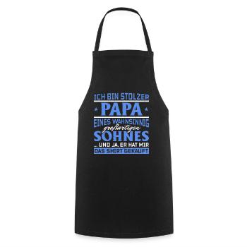 Proud Dad T-Shirt Gift from Son - Cooking Apron - black - Front - AI Model Male 185 dark (185cm)