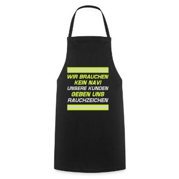 Firefighter Tshirt Firefighter Firefighter 112 - Cooking Apron - black - Front - AI Model Male 185 dark (185cm)