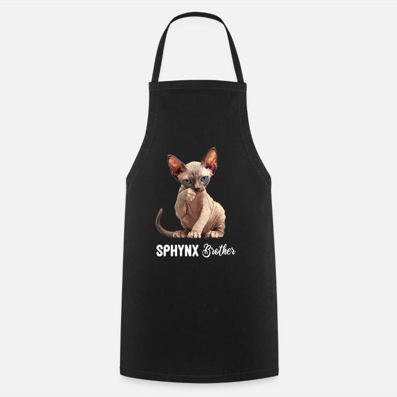 Chaton Sphynx Chat Sphynx - Tablier de cuisine - noir